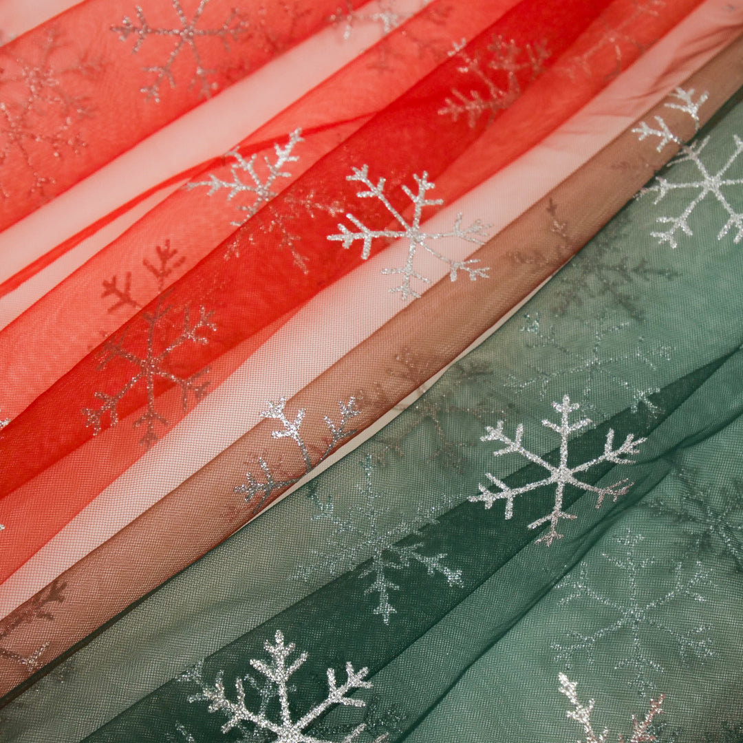 OMBRE MESH - SNOWFLAKES