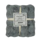 MELANGE BUBBLE FUR THROW - SILVER