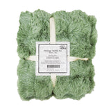 MELANGE BUBBLE FUR THROW - SAGE