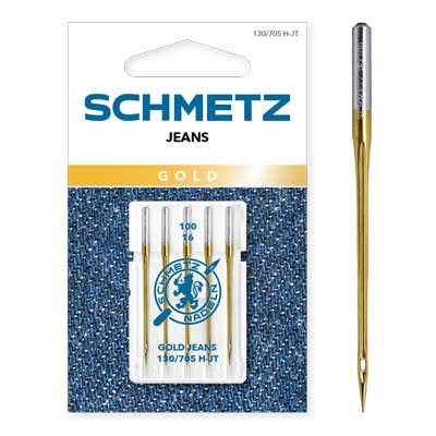 SCHMETZ NEEDLE - GOLD JEAN NEEDLES 100/16 (1861)