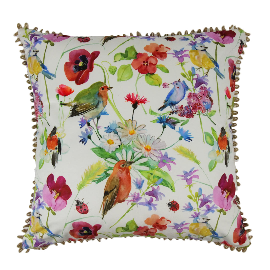 CUSHION COVER - BIRD FLORAL