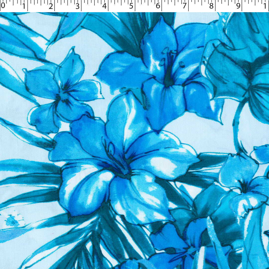 DEIRDRE RAYON POPLIN PRINTS - HIBISCUS