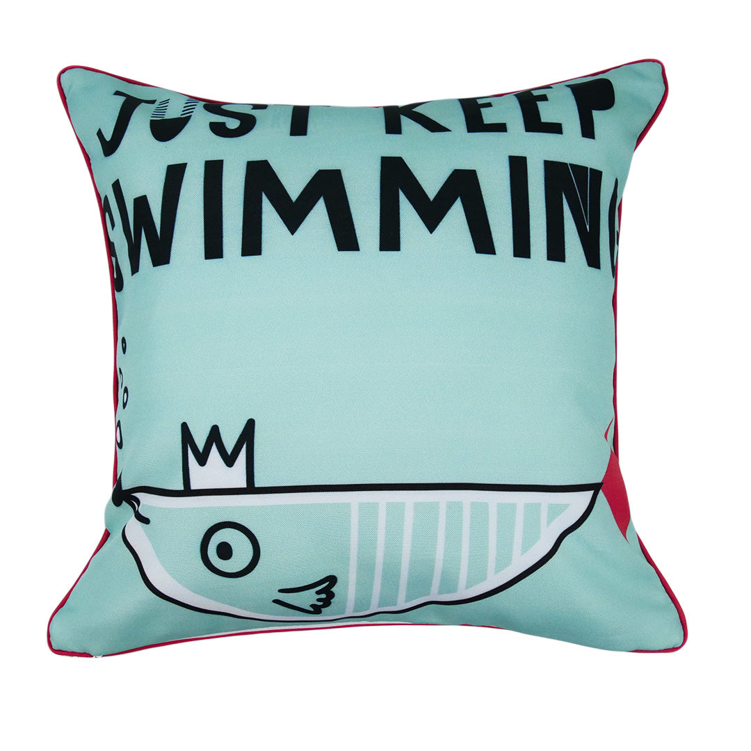 OUTDOOR CUSHION COVER - KEEP SWIMMING