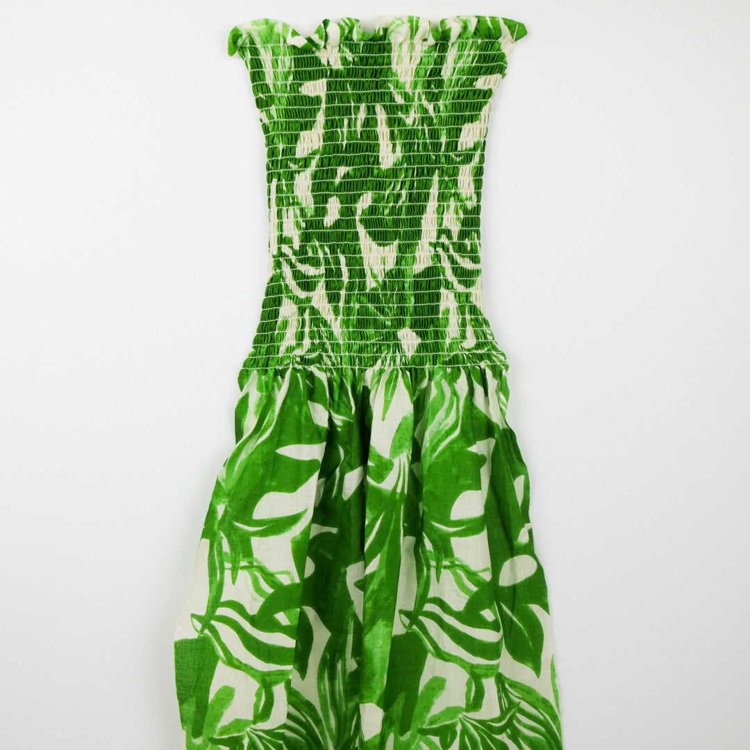 HARMONY COTTON SMOCKING - ABSTRACT LEAVES