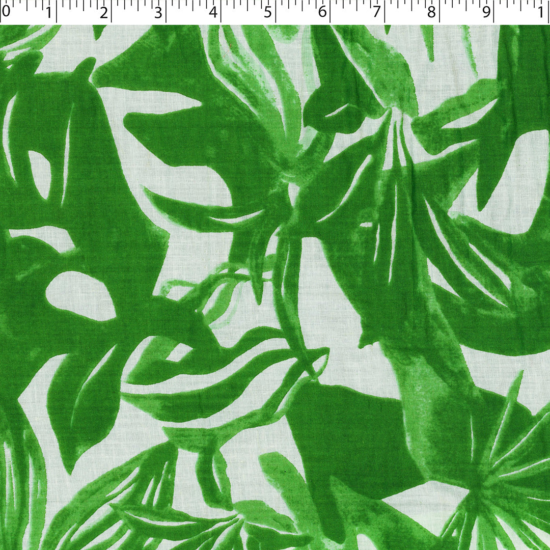 HARMONY COTTON SMOCKING - ABSTRACT LEAVES