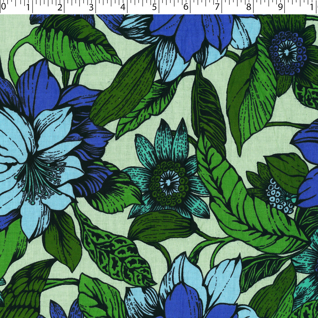 HARMONY COTTON SMOCKING - LARGE TROPICAL FLORAL