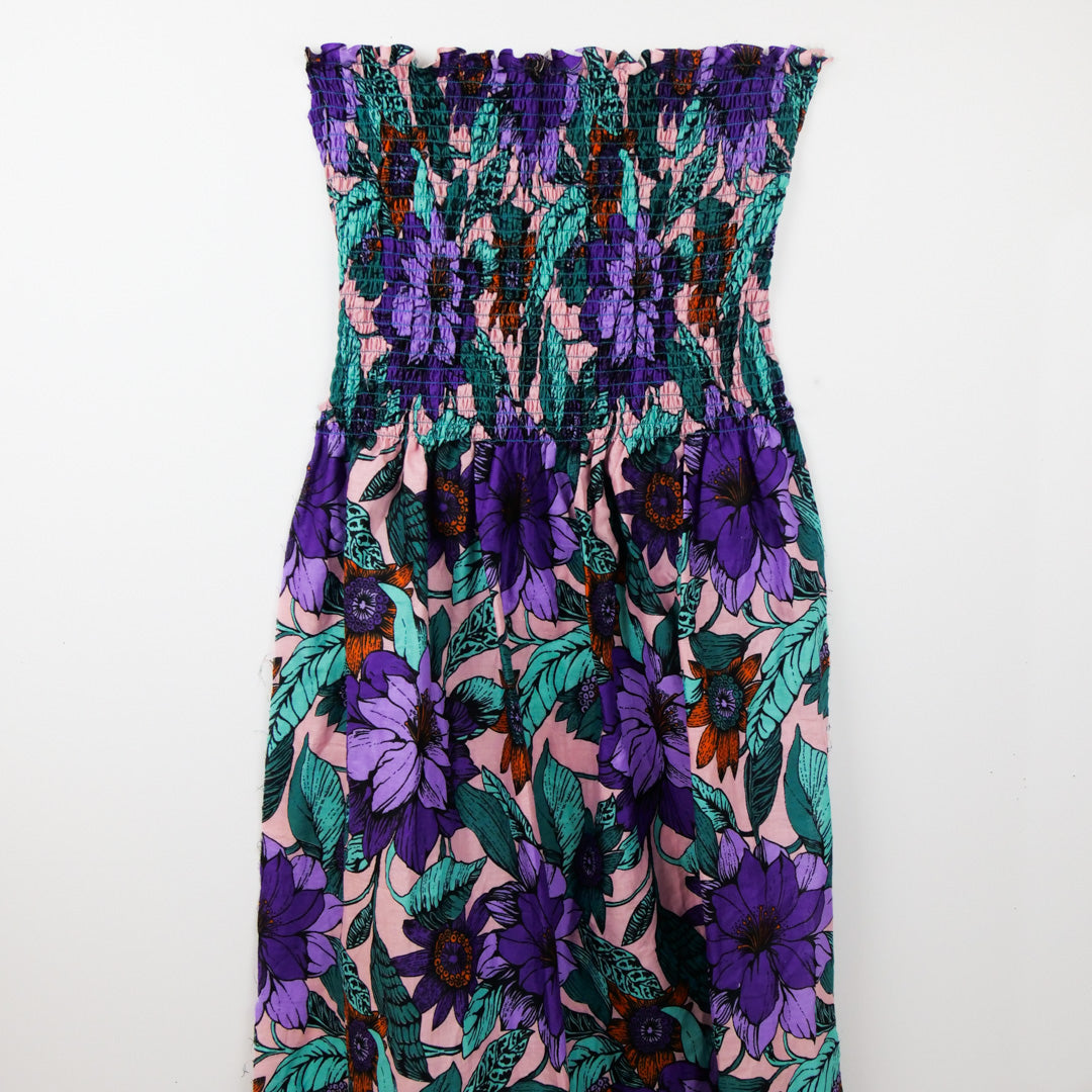 HARMONY COTTON SMOCKING - LARGE TROPICAL FLORAL