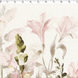 PRETTY POSIES - RAYON LINEN PRINTS - FLORAL ONE SIDE BORDER