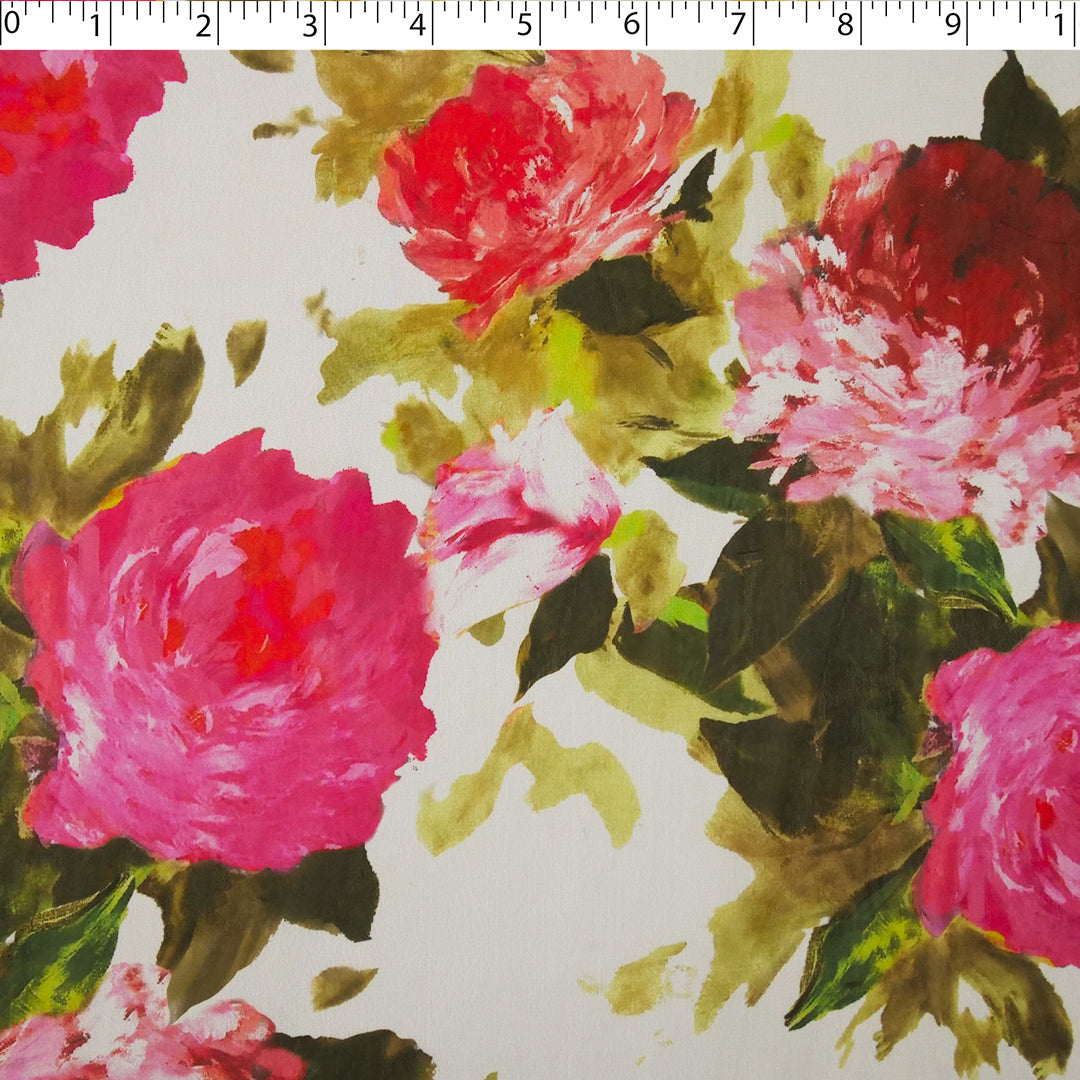 GEMINI COLLECTION - CHIFFON TWIN PRINTS - WATERCOLOR ROSES