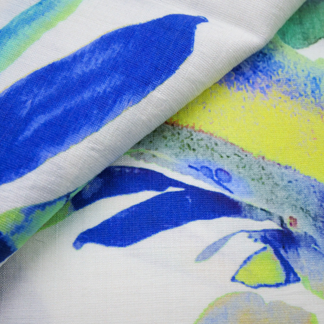 BOREALIS OASIS - SLUB PRINTS - ABSTRACT WATERCOLOR LEAVES