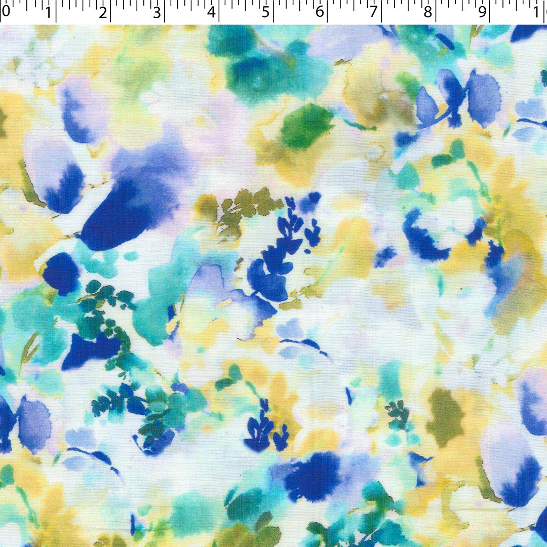 BOREALIS OASIS - SLUB PRINTS - WATERCOLOR FLORAL