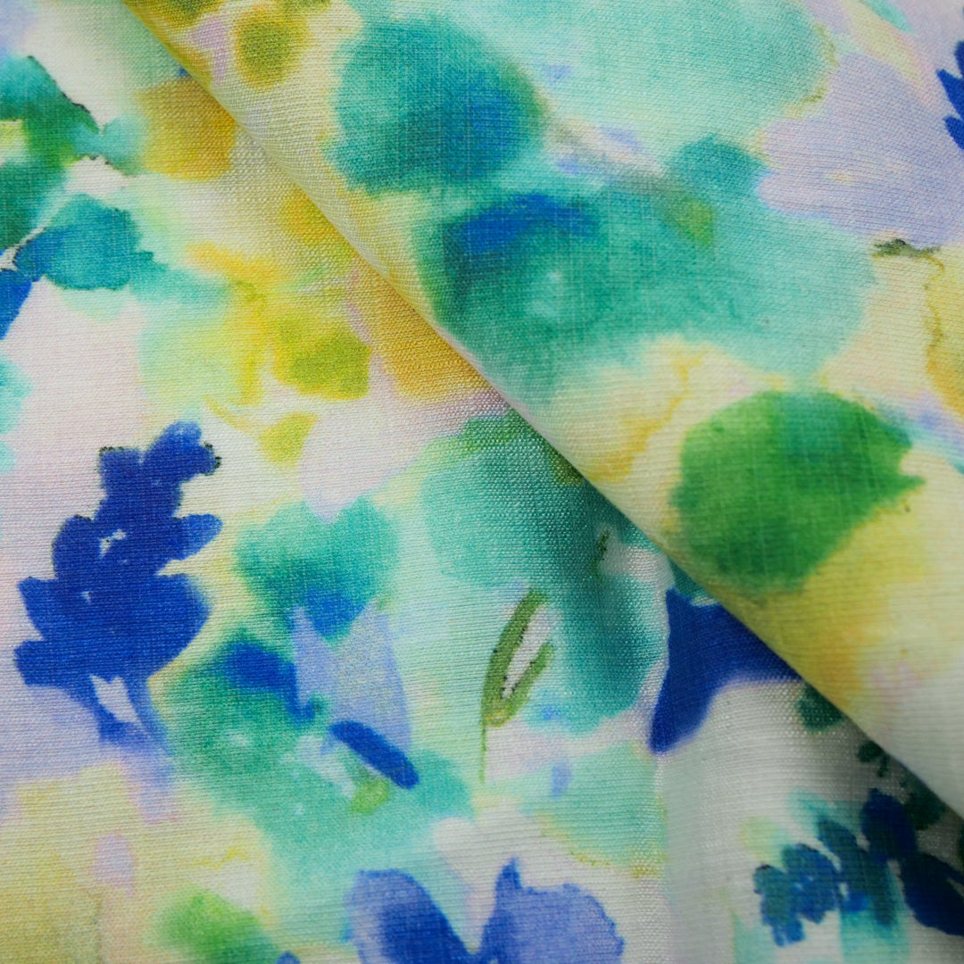 BOREALIS OASIS - SLUB PRINTS - WATERCOLOR FLORAL