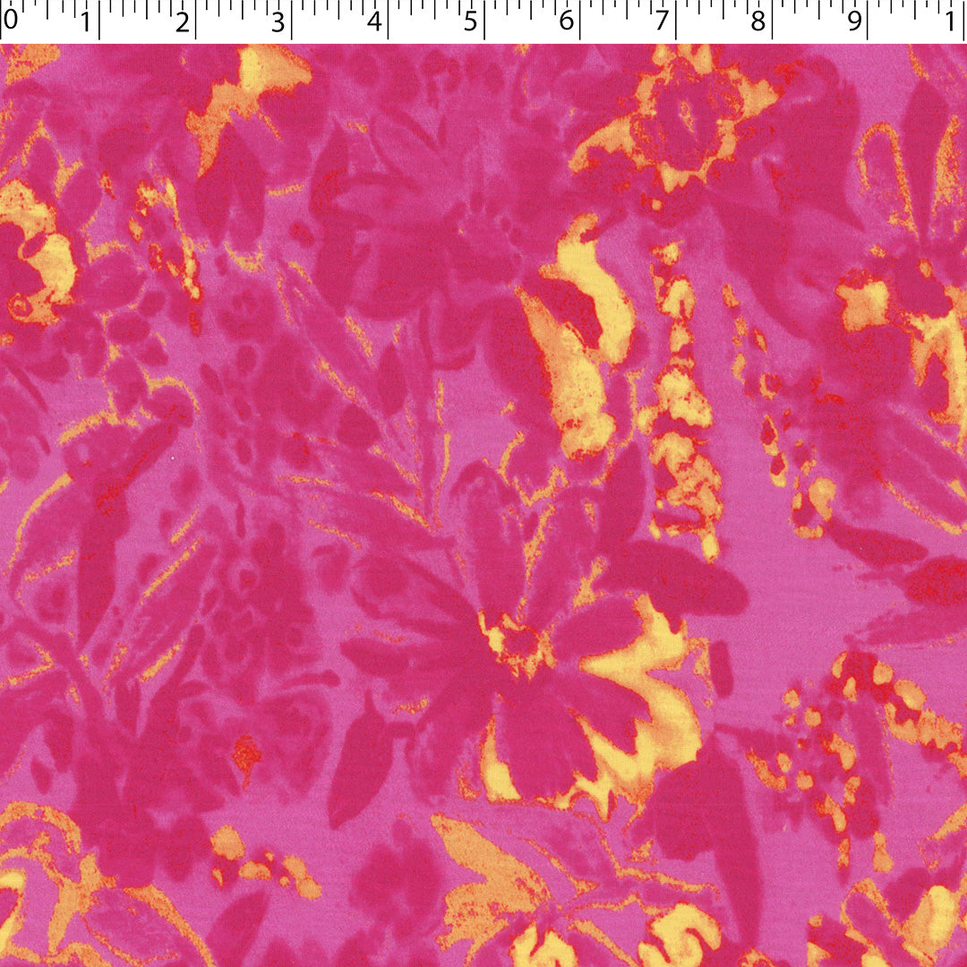 SUNSET SERENADE - SLUB KNIT PRINTS - WATERCOLOR FLORAL