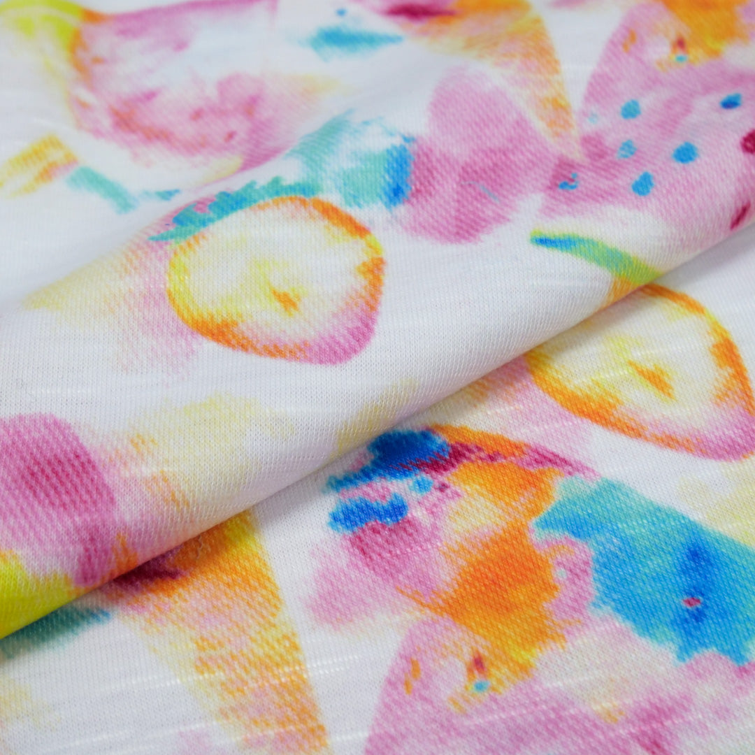 JUSTIN AND JUSTINE - SLUB KNIT PRINTS - WATERCOLOR