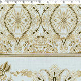 DESERT SANDS - COTTON VOILE PRINTS - ABSTRACT PAISLEY ONE SIDE BORDER