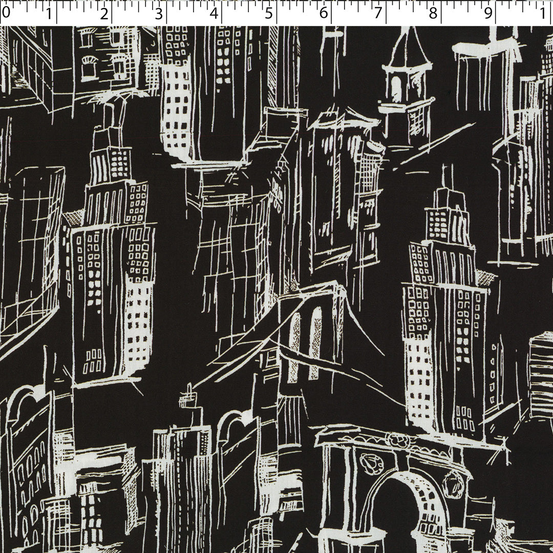 CHIT CHAT COLLECTION - STRETCH COTTON PRINTS - CITYSCAPES