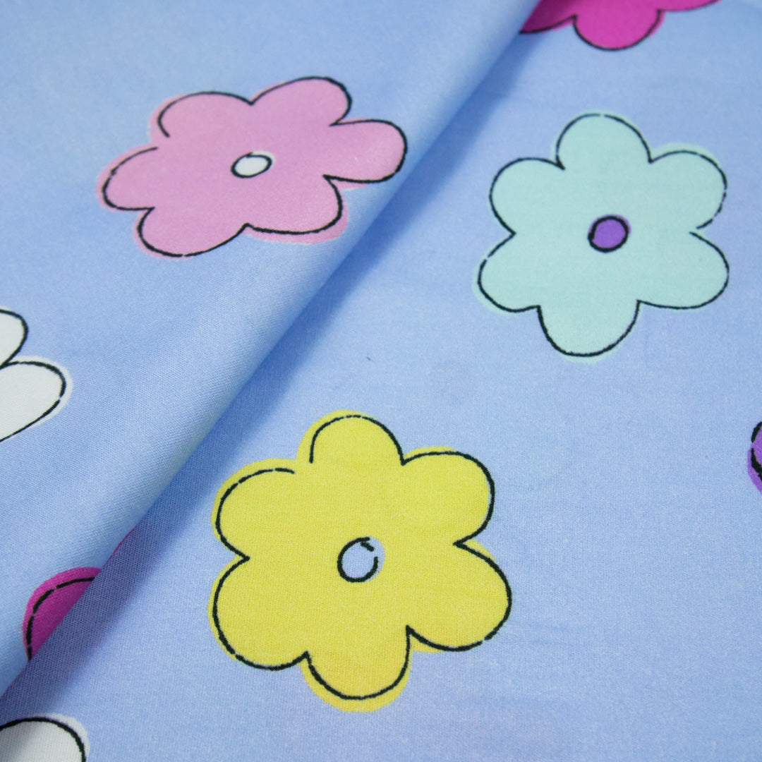 JUSTIN AND JUSTINE - COTTON POPLIN PRINTS - FLAT SPACED FLORAL