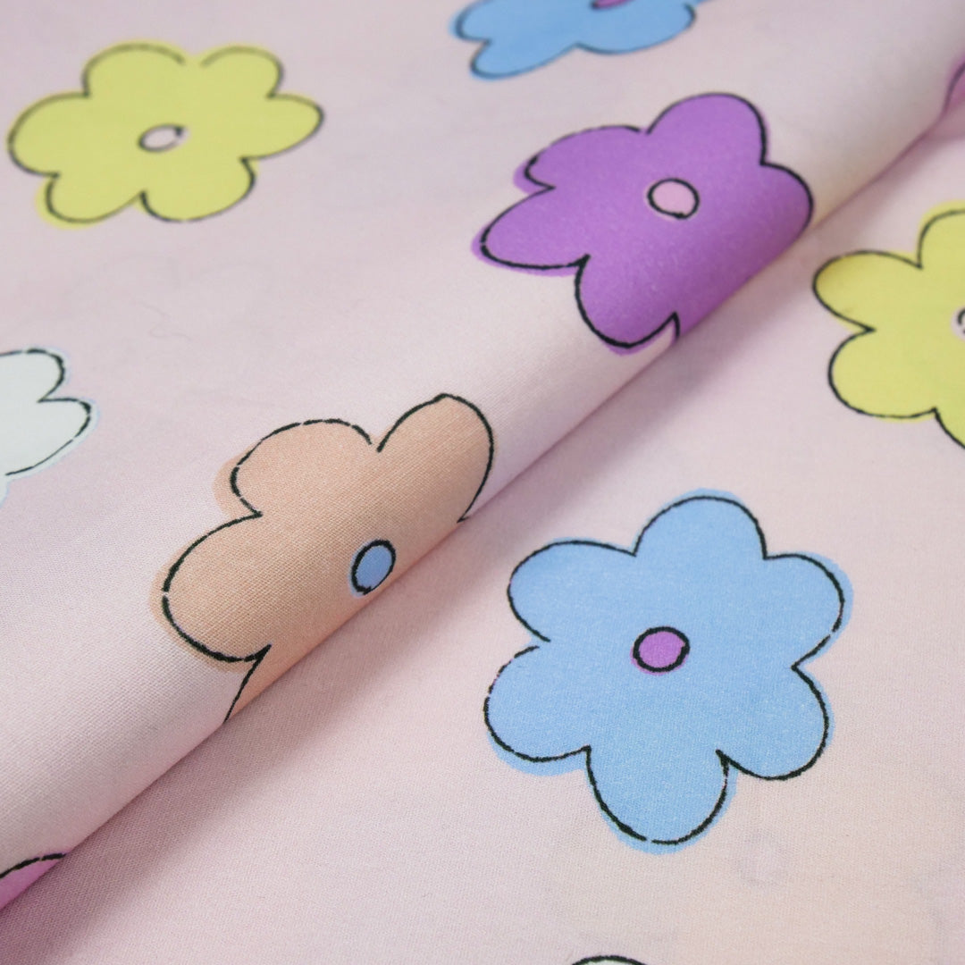 JUSTIN AND JUSTINE - COTTON POPLIN PRINTS - FLAT SPACED FLORAL