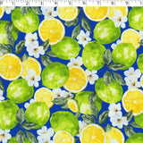 CHIT CHAT COLLECTION - STRETCH COTTON PRINTS - ORANGES & LEMONS