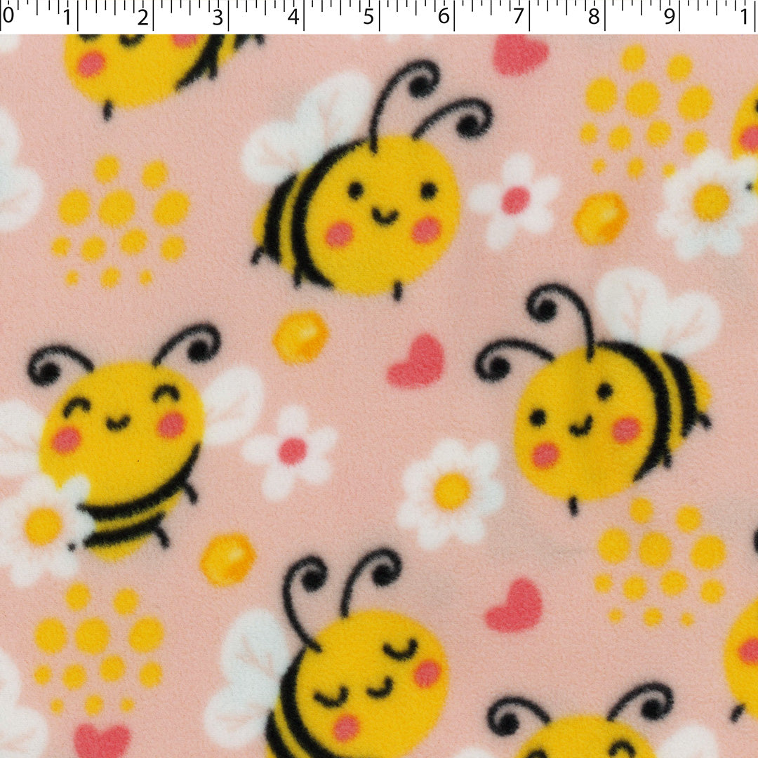 MOUNTAIN FLEECE PRINTS BABY - HAPPY BEES