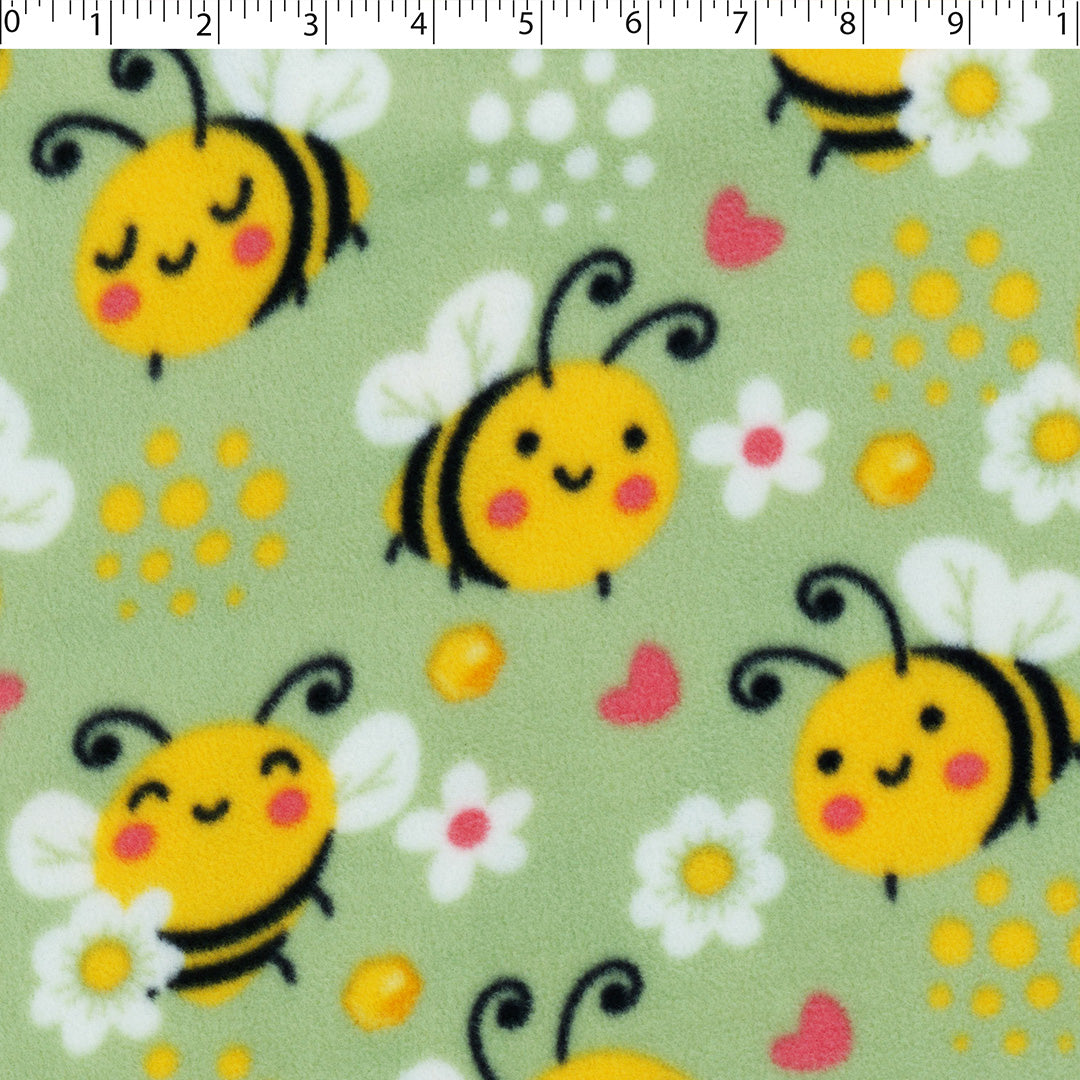 MOUNTAIN FLEECE PRINTS BABY - HAPPY BEES