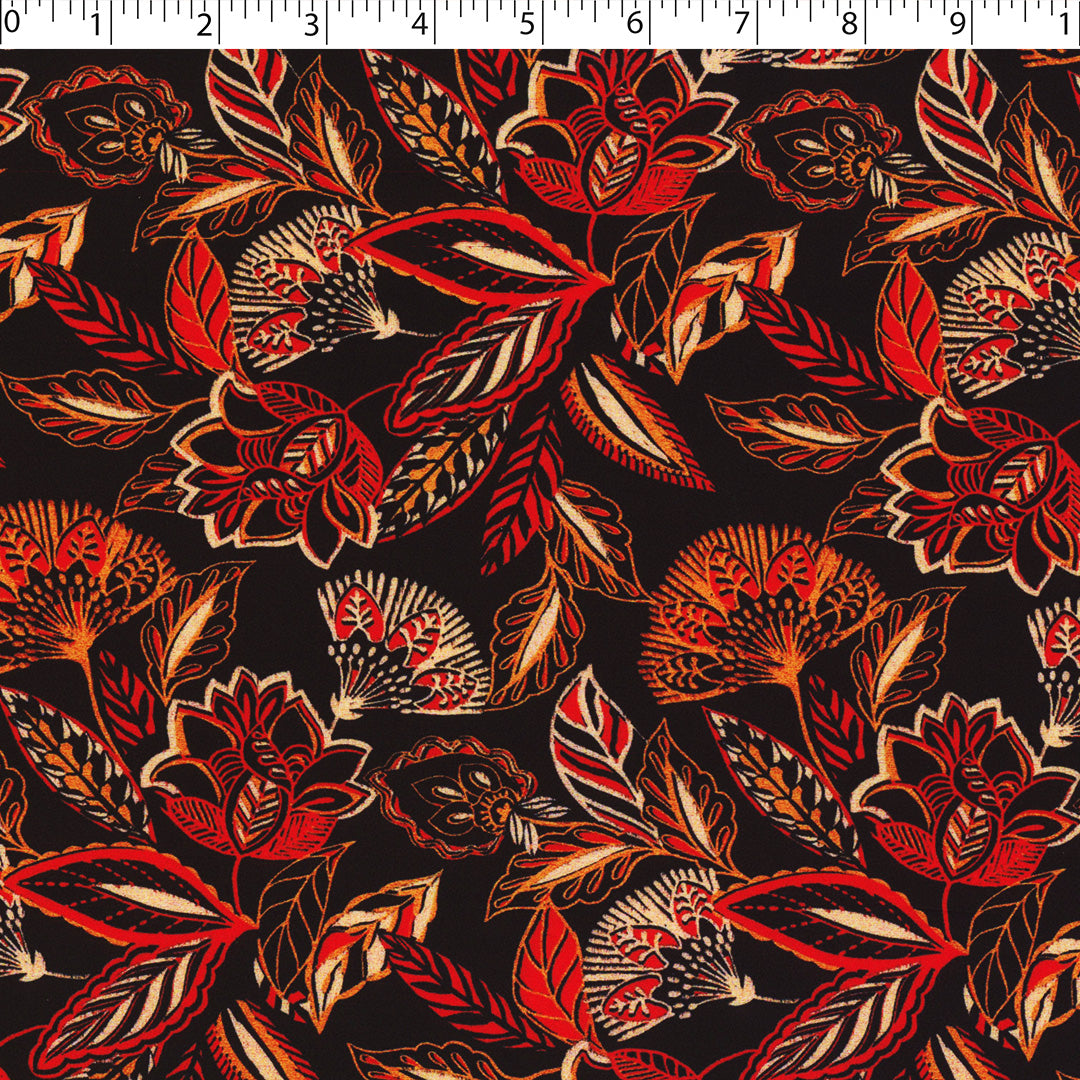 CLARISSA - SATIN PRINTS - ETHNIC FLORAL