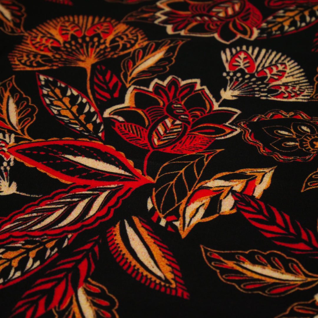 CLARISSA - SATIN PRINTS - ETHNIC FLORAL