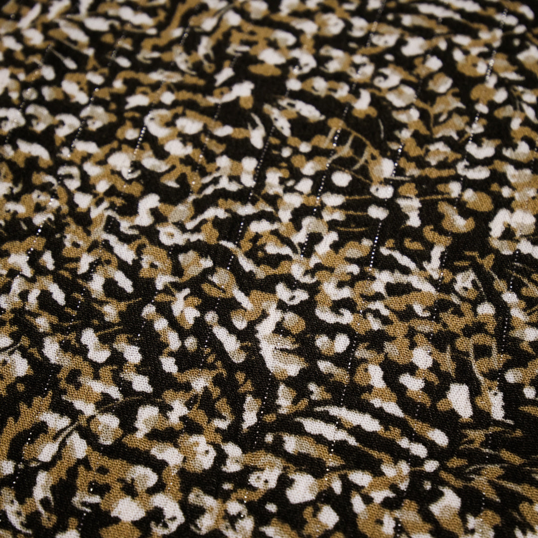 PANDORA - METALLIC CRINKLE STRIPE - ABSTRACT LEAVES