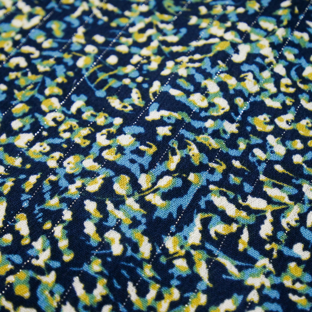 PANDORA - METALLIC CRINKLE STRIPE - ABSTRACT LEAVES