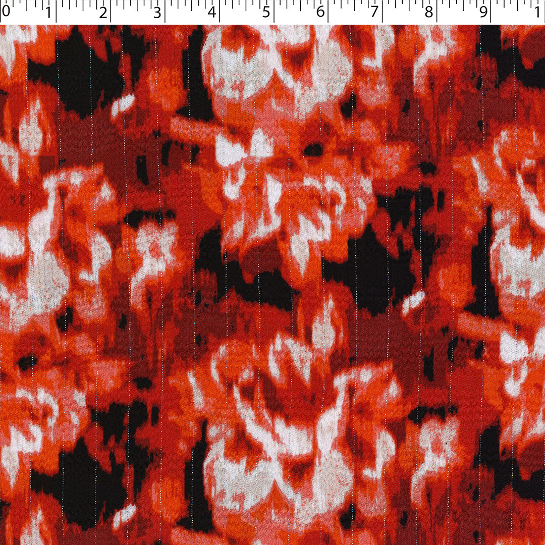 PANDORA - METALLIC CRINKLE STRIPE - DISTRESSED FLORAL