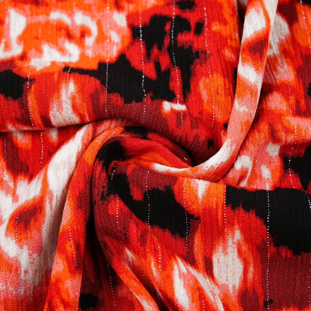 PANDORA - METALLIC CRINKLE STRIPE - DISTRESSED FLORAL