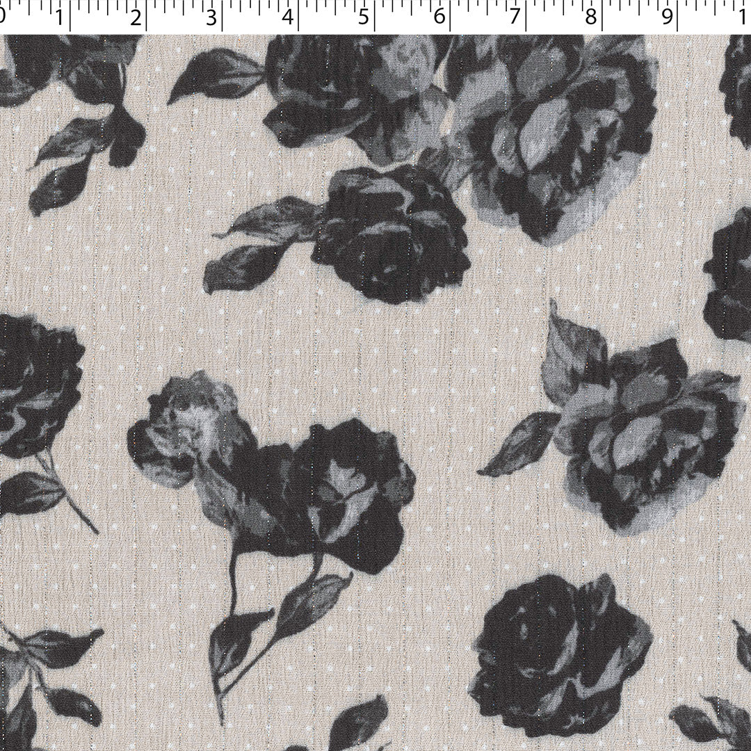 PANDORA - METALLIC CRINKLE STRIPE - ROSES