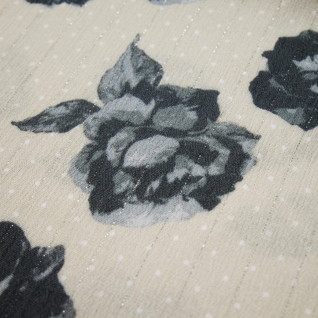 PANDORA - METALLIC CRINKLE STRIPE - ROSES