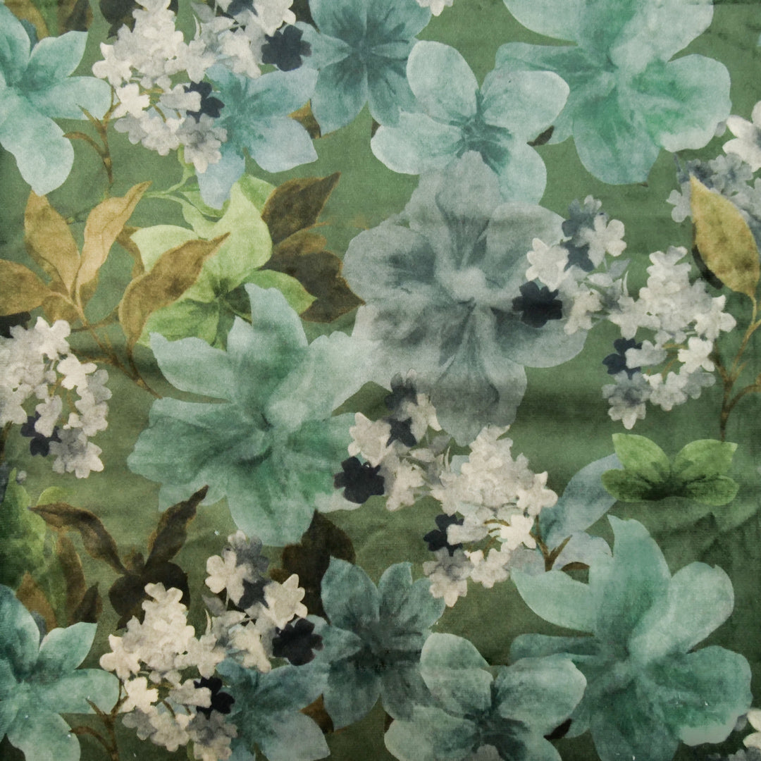 LOUELLA - PRINTED VELVET - LILIES