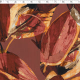 PANDORA - RAYON SATIN PRINTS - ABSTRACT LEAVES