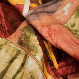 PANDORA - RAYON SATIN PRINTS - ABSTRACT LEAVES