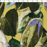 VERDE - RAYON SATIN PRINTS - ABSTRACT LEAVES