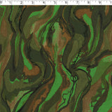 VERDE - RAYON SATIN PRINTS - MARBLE SWIRL