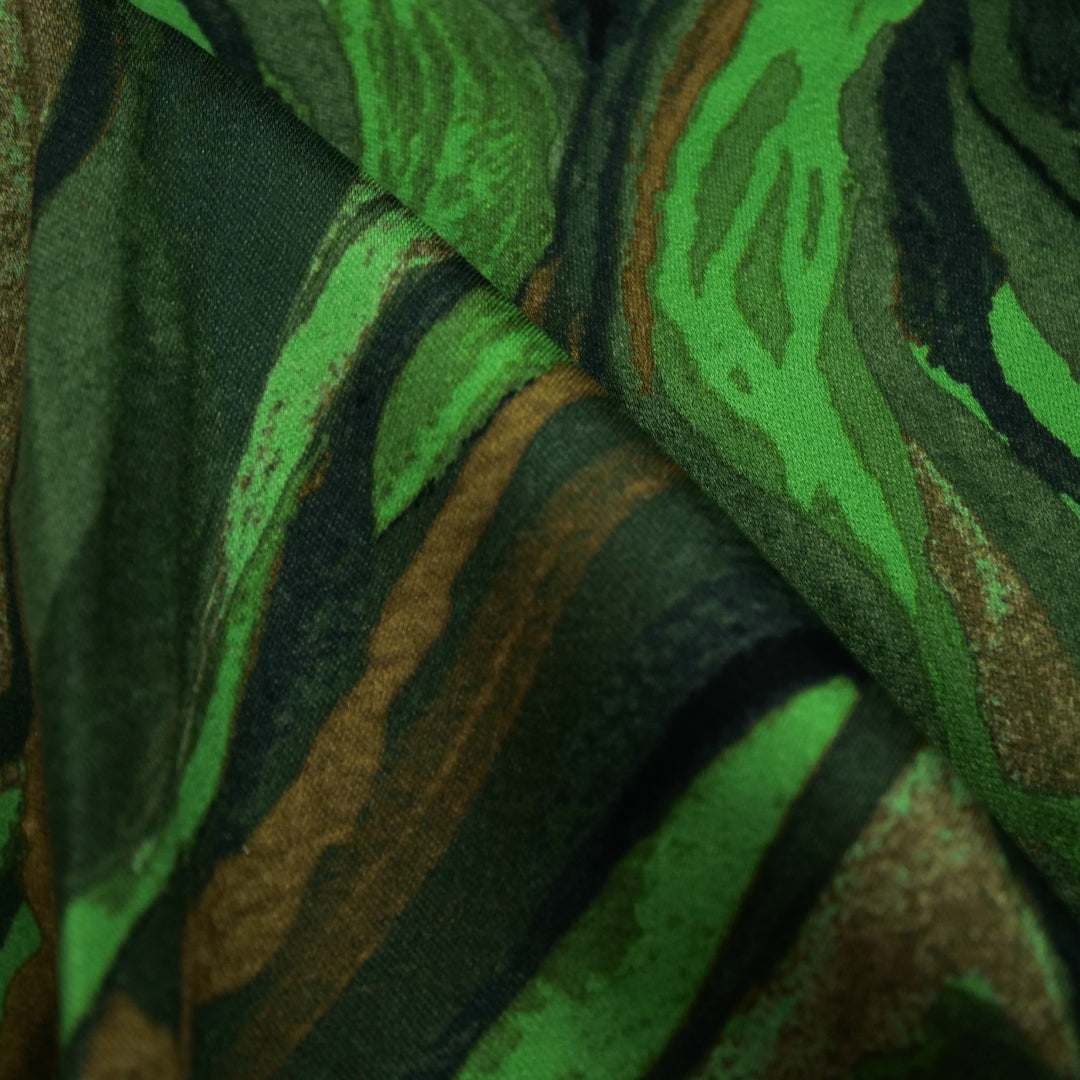 VERDE - RAYON SATIN PRINTS - MARBLE SWIRL
