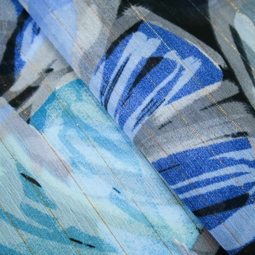 CANNES - METALLIC PRINTS - FLORAL ABSTRACT