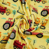 LITTLE EXPLORER - KNIT PRINTS -BULL DOZERS/TRUCKS