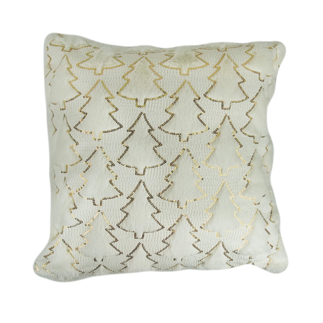 TREES CUSHION COVER - WHITE