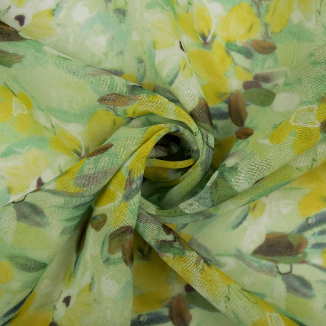 DAY DREAM COLLECTION - CHIFFON PRINTS - ABSTRACT LEAVES