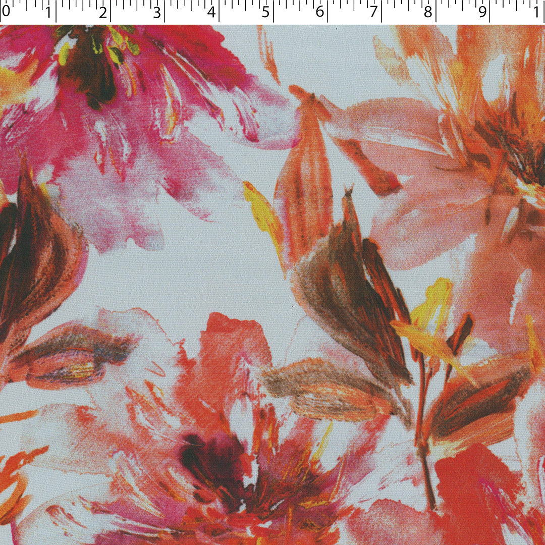 ELEGANZA -SATIN PRINTS-WATERCOLOUR FLORAL
