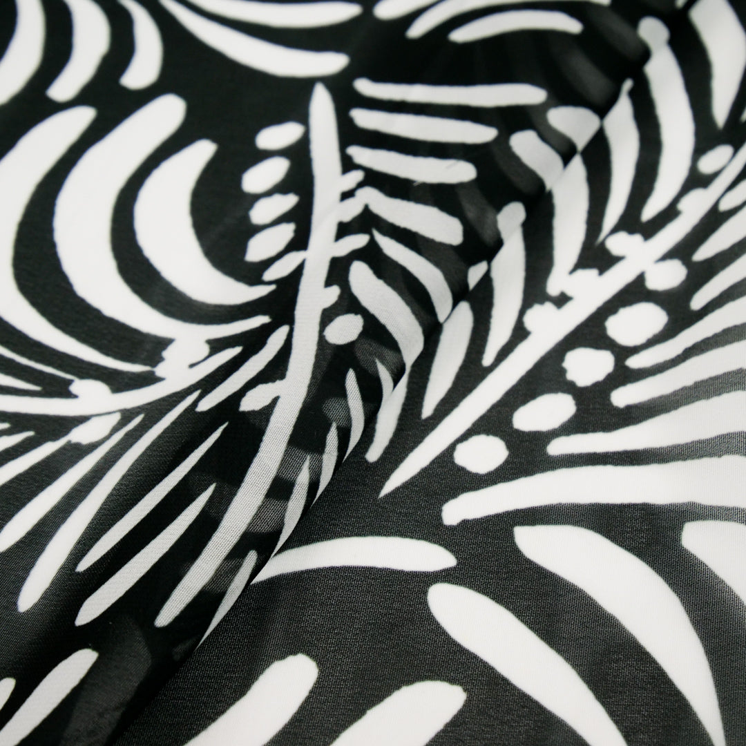 MUSE COLLECTION - CHIFFON PRINTS - ABSTRACT LEAVES