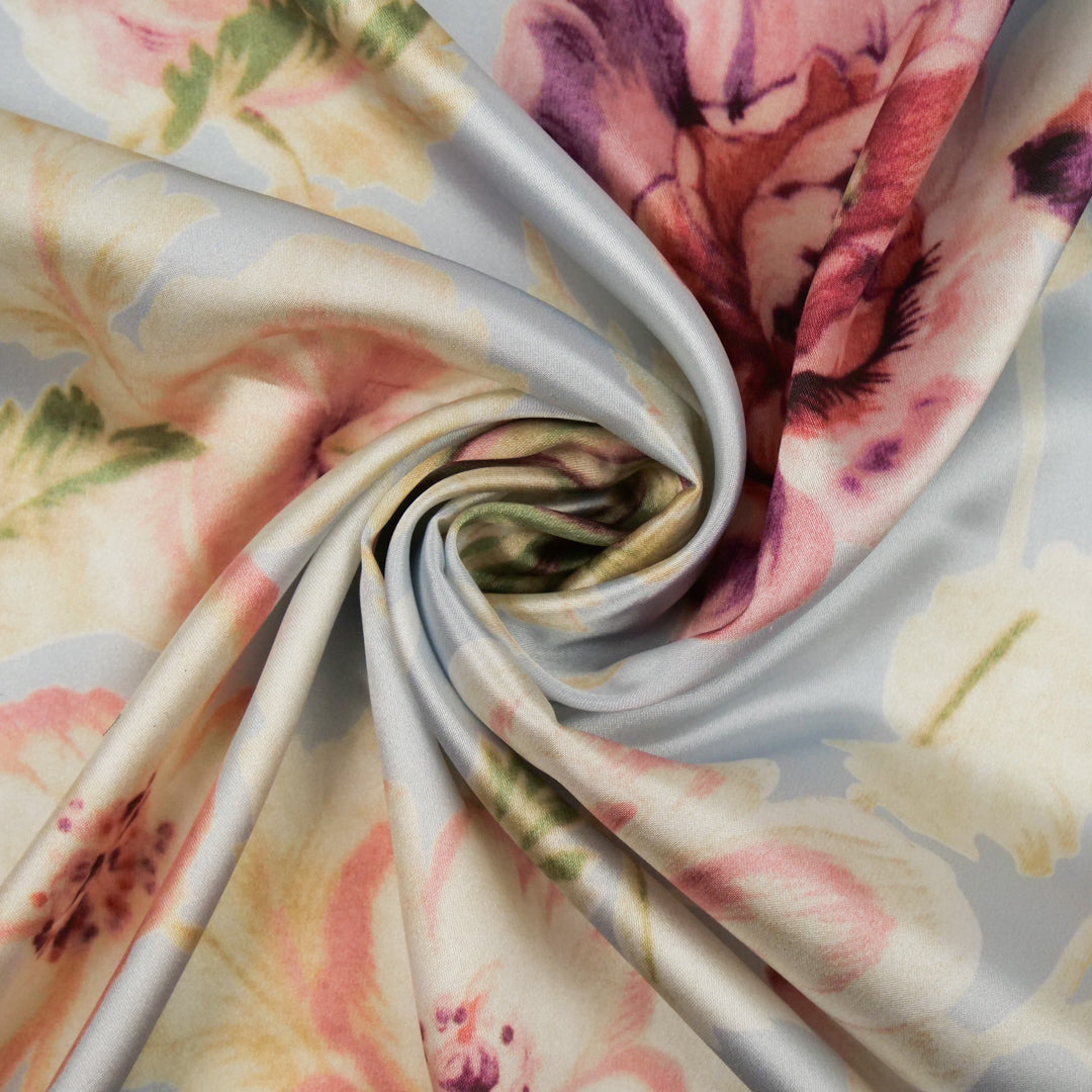 CONVENT GARDEN - SATIN PRINTS - LARGE FLORAL