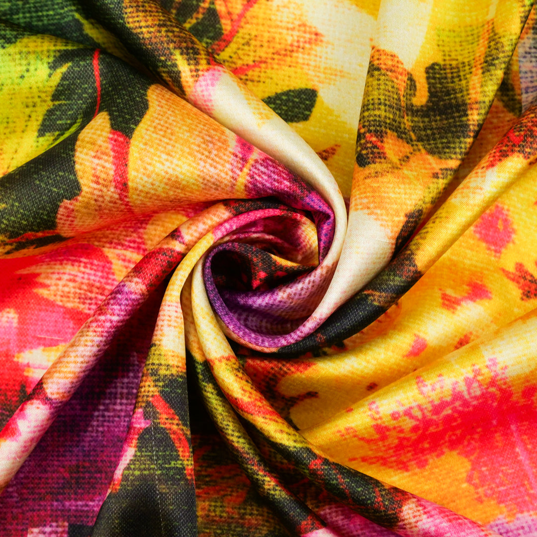 LAST DANCE COLLECTION - SATIN PRINTS - ABSTRACT FLORAL