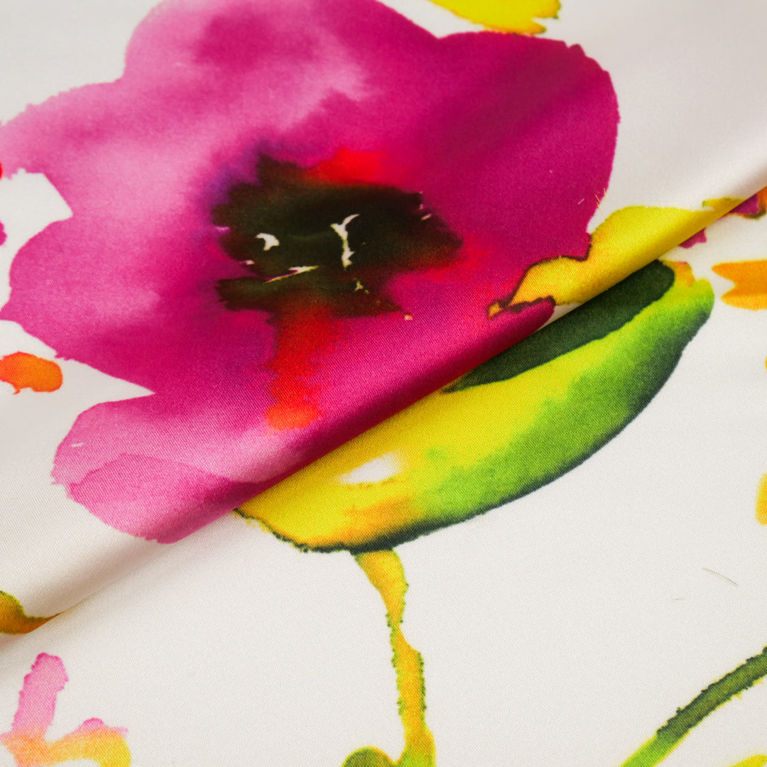 LAST DANCE COLLECTION - SATIN PRINTS - WATERCOLOUR FLORAL