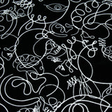 ARIELLE - KNIT PRINTS - ABSTRACT SKULLS/EYES