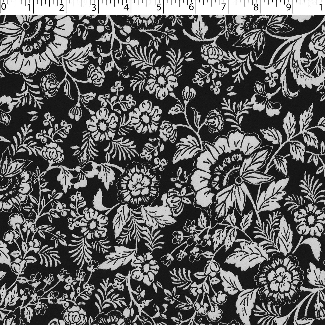 DELPHINE - KNIT PRINTS - MONOTONE FLORAL